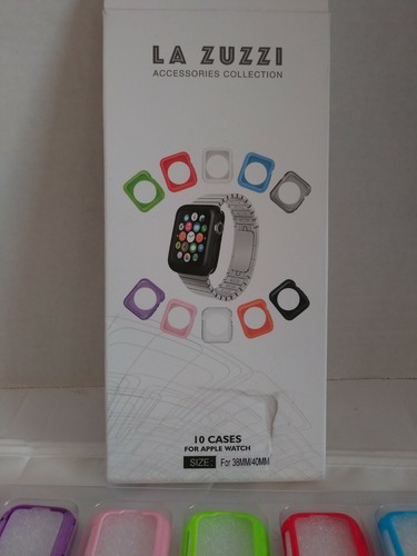 La Zuzzi, Apple Watch Case 10 Soft Covers 38mm/40mm New In Box Great Gift! - Picture 5 of 6