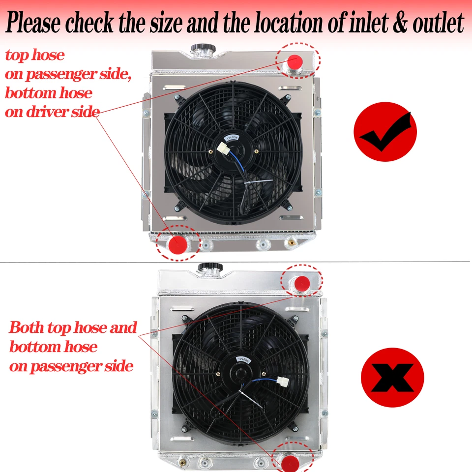 Radiator Shroud Fan Relay 4 Row For Ford 65 Falcon 1964~66 Mustang Mercury Comet — 第 3/4 张图片