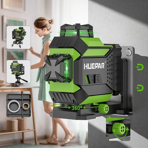 Nivel láser 3D 703CG 12 líneas autonivelante línea cruzada nivel verde ajuste brillante - Imagen 6 de 18