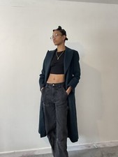 Gorgeous Max&co. Longrun Wool Green Check Coat