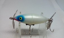 Vtg Tackle Industries Skip Jack Pearl/Blue 2 1/4" Topwater surface Fishing Lure