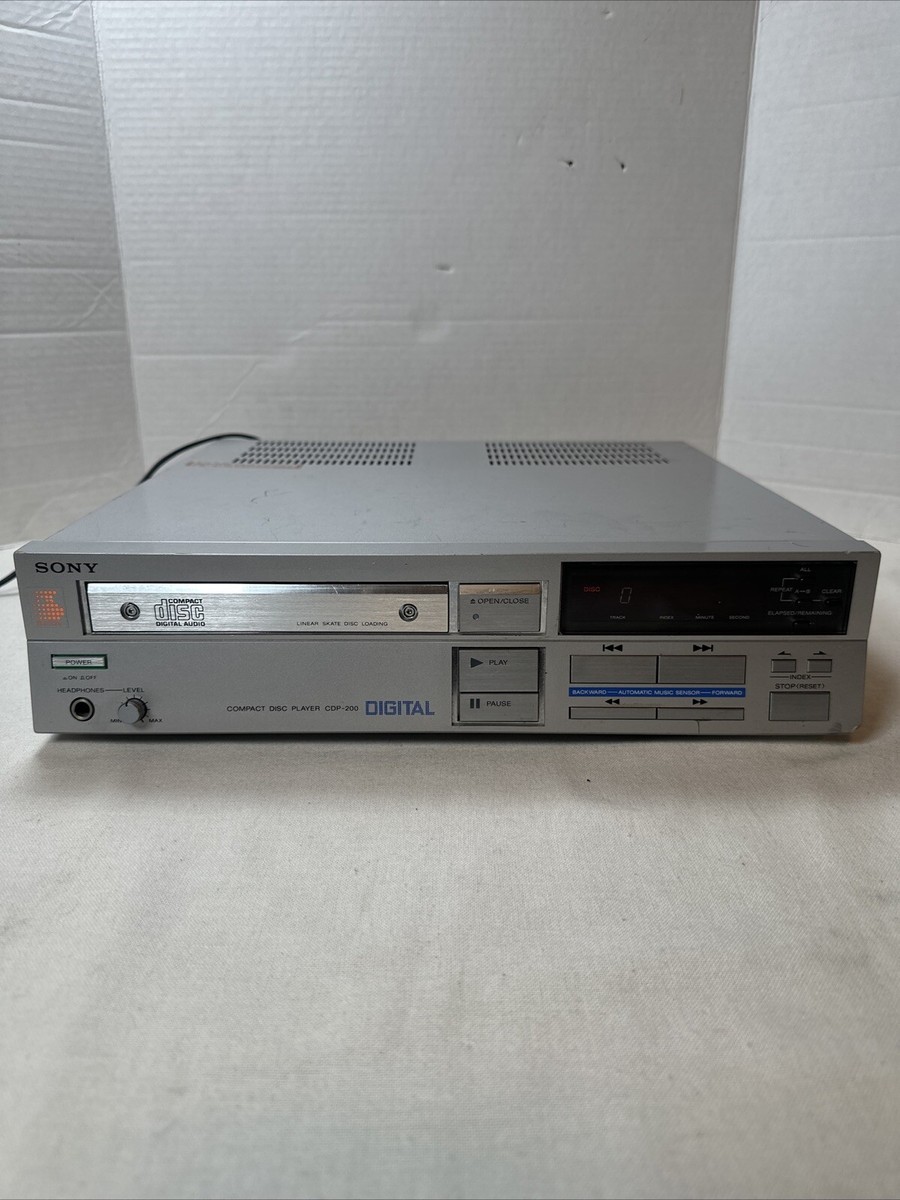 Vintage Sony CDP-200 CD Player 1983 Tested Working Cosmetic