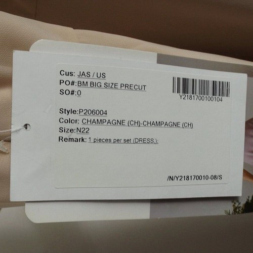 new! JASMINE Bridesmaid Dress/Gown, N22, Champagne, Cowl Neck/Drape, Sleeveless - Picture 11 of 13