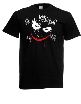 Herren T-Shirt Joker Face m2 Premium Motiv Heath Ledger Joker why so bis 5XL