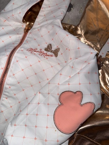 ✨ QTY = 2 ~ Disney Minnie Mouse Reversible Gold White Jacket–Girls Size 5/6 ✨ - Picture 9 of 18
