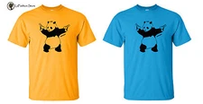 Banksy Panda With Guns The Second Amendment Graffiti T-shirts Gildan S-3XL