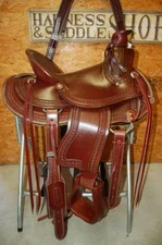 16" G.W. CRATE CUSTOM WADE ROPER SADDLE MADE IN BRYANT ALABAMA