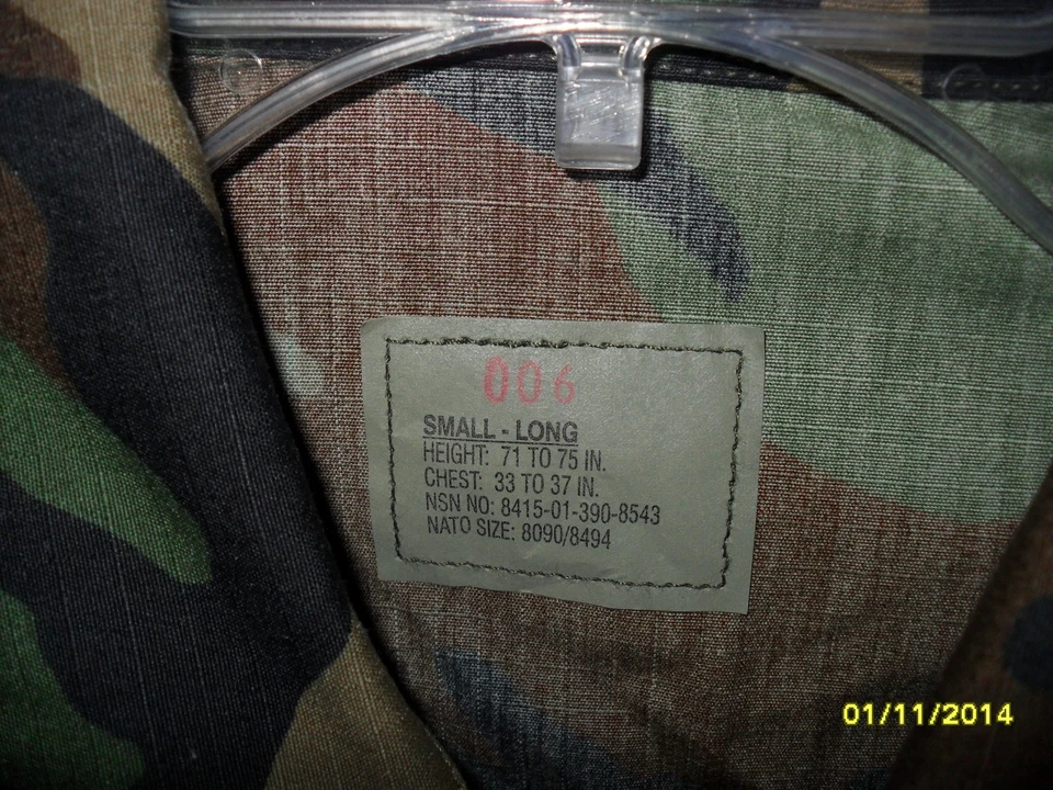 Camouflage Shirt / BDU - Small / Long- (8415-01-390-8543) - Image 2 of 4
