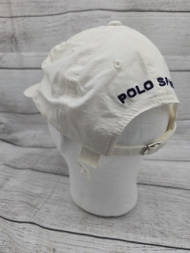 Vintage Polo Sport Ralph Lauren USA Flag Hat Cap White Adjustable. Made In USA - Picture 5 of 13