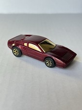 Hot Wheels - 1987 Ferrari 328 GTB - Maroon/ Gold - Die Cast 1:64 Pre Owned NM