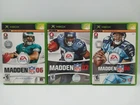 3 Game Lot: Madden NFL 06, 07, 08 (Microsoft Original Xbox) - TESTED
