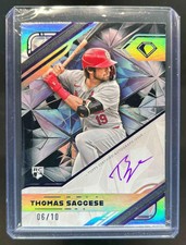 2025 Diamond Icons Thomas Saggese PolychromatINK Auto RC Black Purple Ink #06/10