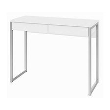 Kit Scrivania Laccata Bianca Tvilum 80122uu 102x40x77h Ufficio Cameretta Stanzet