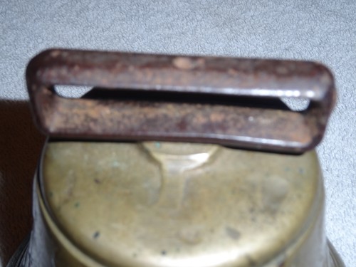 ANTIQUE VINTAGE ORIGINAL 1878 METAL SWISS COW BELL CHIANTEL FONDEUR SAIGNELEGIER - Picture 14 of 19
