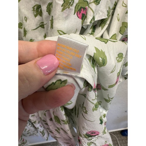 Nightgown & Robe Set LA CERA 2-Piece SZ L Foral Cottage Core 100% Cotton READ - Picture 12 of 18