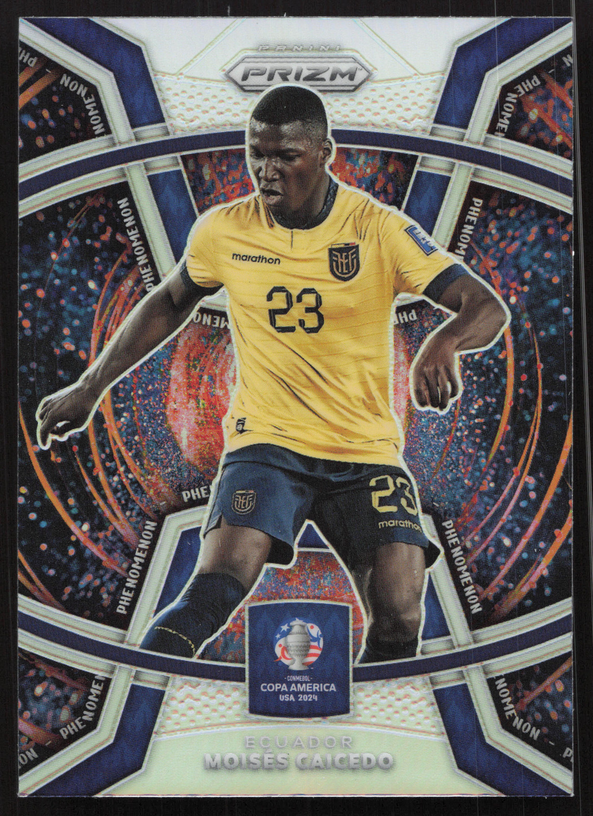 2024 Panini Prizm CONMEBOL Copa America #20 Moises Caicedo Phenomenon Silver