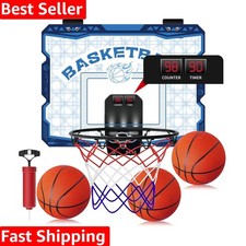 Upgraded LED Light Indoor Mini Basketball Hoop
