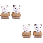 2 PCS Katze Dekoration Katzenskulptur Auto- Katzenverzierung