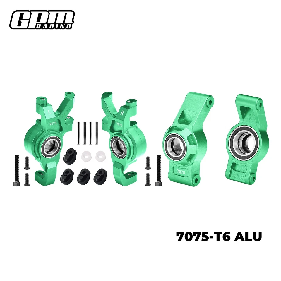GPM 7075 Alloy Front Steering Block & Rear Hubs 3 Oversize Bearing X-Maxx XRT - Image 3 of 4