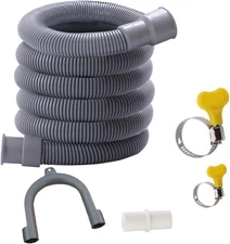 Universal Washing Machine & Dishwasher Drain Hose Extension Kit - 10 Feet Corrug
