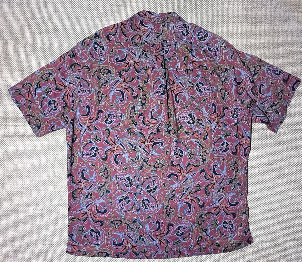 Camisa Polo Ralph Lauren De Colección Para Hombres Grande Caldwell Rojo Cuello Lazo Floral Cachemira Foto 2 de 4
