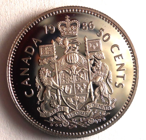 1986 CANADA 50 CENTS - AU/UNC PROOF LIKE Coin - Lot #B6