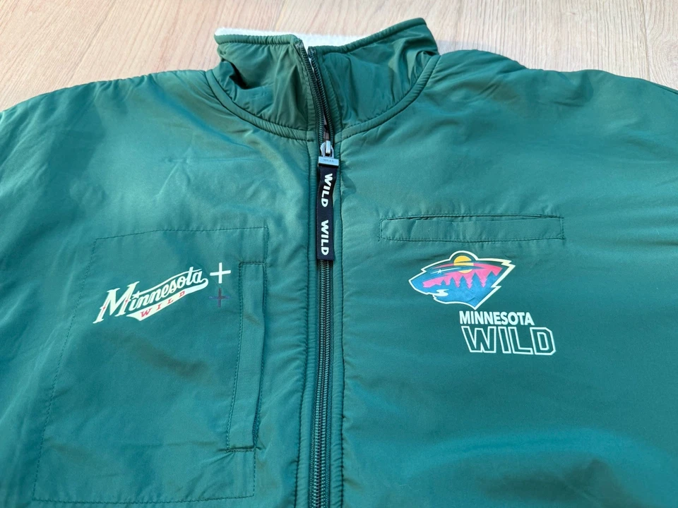 Minnesota Wild шерпа куртка носить на Erin Andrews L новый с Ярлыками NHL зеленый - Изображение 2 из 4