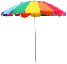 Zadaszenie udarowe Parasol plażowy Kolor tęczy z torbą 8 cali, wielokolorowy 