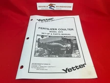 1991 Yetter Fertilizer Coulter 2975 Set-Up & Parts Manual 2565-282 #1