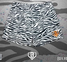 Baseball Lifestyle 101 Zebra Mesh Shorts Youth medium EUC