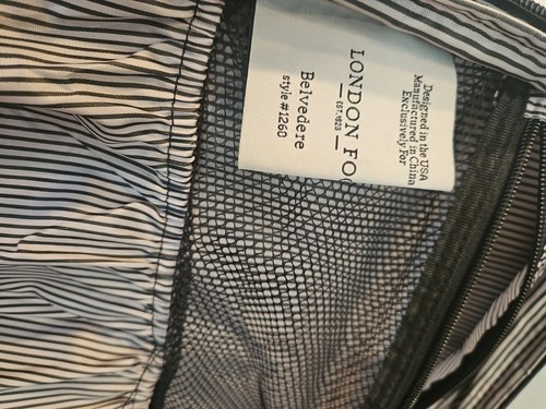 LONDON FOG BELVEDERE 20" SPINNER EXPANDABLE LUGGAGE BAG CARRY ON. BLACK & GREY - Picture 10 of 10