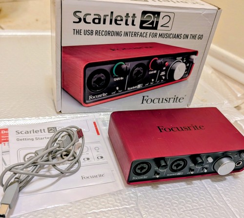 Focusrite Scarlett 2i2 USB Audio Recording Interface 1st Gen - TESTED GOOD