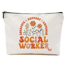 Social Worker Gifts, Social Worker Social Work Makeup Bag, Social Worker Appr...