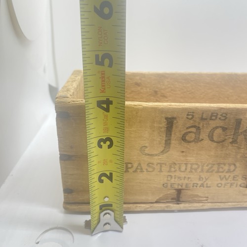 Vintage Jack Sprat Laib Käse Holzkiste 5 Pfund Marshalltown Iowa Vintage Unikat - Bild 2 von 24