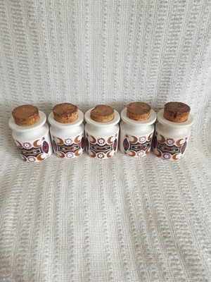Gewürzgläser Portmeirion Stoke Susan Williams Ellis Samarkand ×5 Selten Sammlerstück