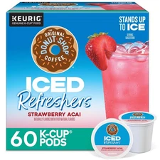 The Original Donut Shop Iced Refreshers, Strawberry Açaí 10 Count (Pack of 6) 