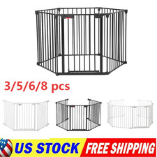 3/5/6/8 PCS Dog Playpen Outdoor Metal Portable Dog Fence with Gate Pet Fence