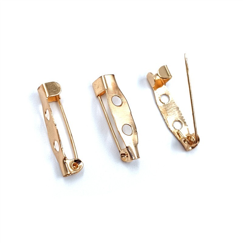 Double Hole 20*5mm Hair Accessories Pasteable 50Pcs Jewelry Making Brooch