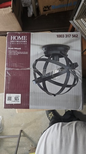 Home Decorations Collection Flush Mount 10.5" 1-Light Industrial Ceiling Light - Bild 12 von 13