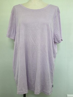 Eddie Bauer Lavender Cotton Plus Size 3X Women's Short Sleeve T-Shirt