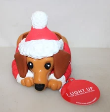 Brand New Festive Dachshund Dog Light Up Foaming Soap Holder