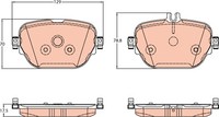 TRW GDB2191 BremsklöTze, BremsbeläGe FüR MERCEDES-BENZ E-CLASS (W213)