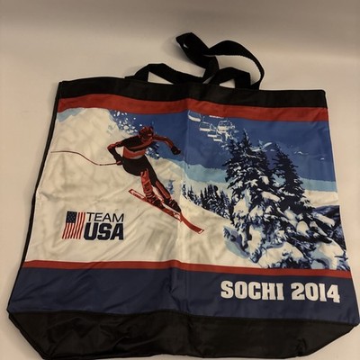 Winter Olympics Team USA Tote Bag Sochi 2014 Ski Snow Nylon Reusable Sack 16x16 