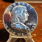 1961 Franklin 90% Silver Half Dollar- Choice Gem BU Proof