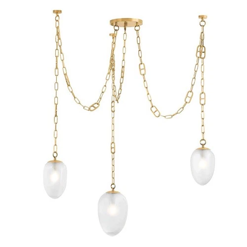 Corbett Lighting Daith 3 Light 48"W Multi Lighting Pendant - Brass - Picture 1 of 3