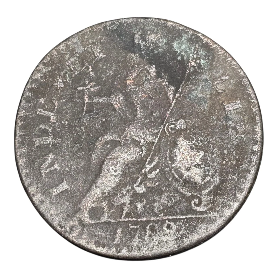 1788 Vermont Colonial Copper Coin Low Grade Details Bust Right - Image 2 of 4