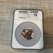 2017 FIJI MARVEL LIGHT-UP  COIN IRON MAN  NGCX 10  MINT STATE 10 LIMITED EDITION