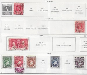 9 Nigeria Stamps from Quality Old Antique Album 1914-1938