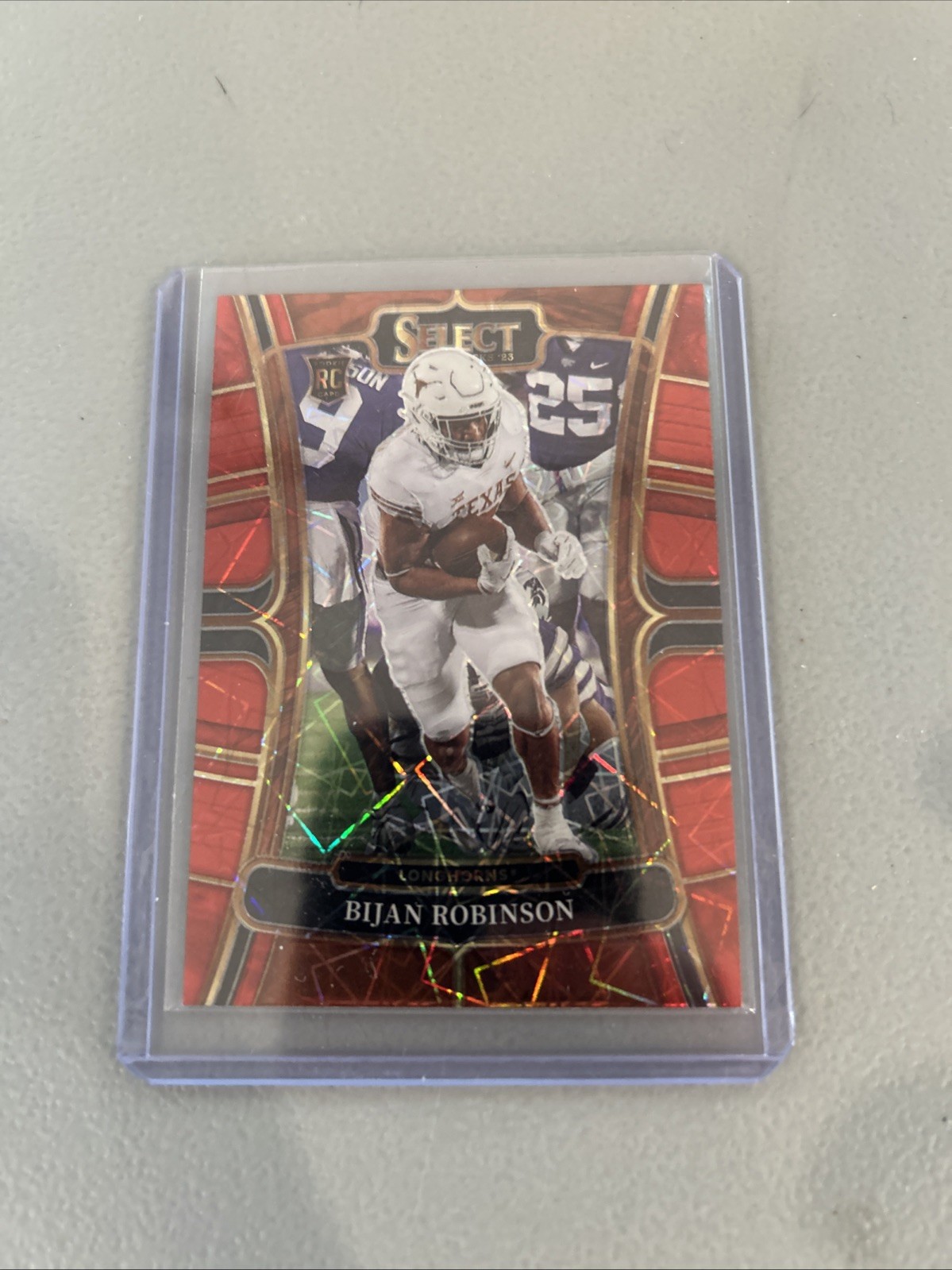 2023 Panini Select Draft Picks - Concourse Red Lazer Prizm #9 Bijan Robinson  