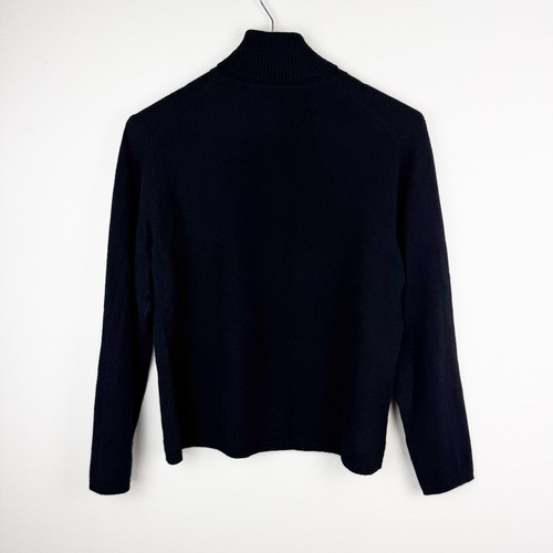 Parisian Signature Vintage 100% Cashmere Black Turtleneck Sweater Women’s XL - Picture 6 of 7